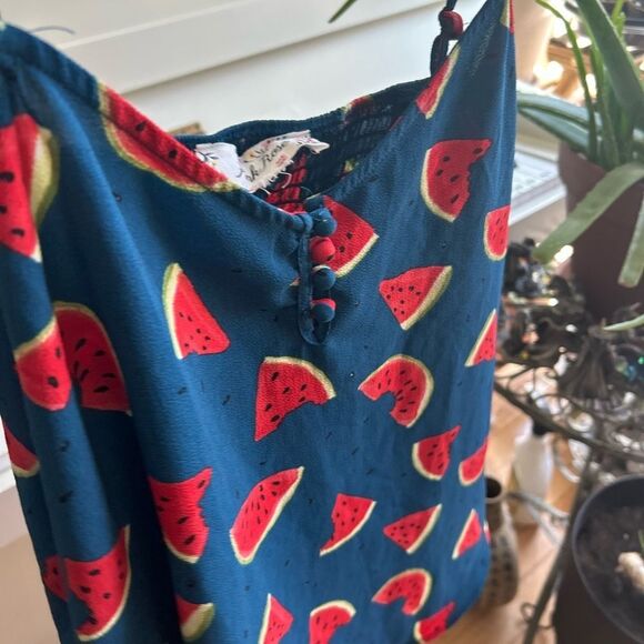 Watermelon Print Tank Top - Blue and Red - Picture 8 of 16